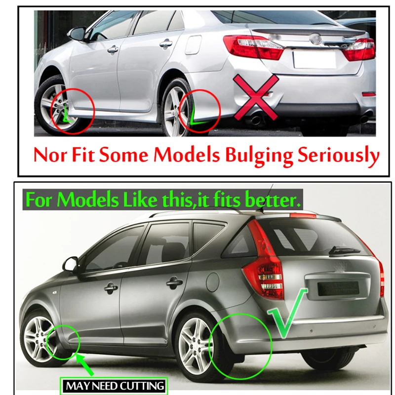 Front Rear 4pcs FOR Volvo V70 XC70 S70 V50 Universal Mudguard Fender Mud Flpa Guards Splash Mudflaps Car Accessories Mudguards view 5