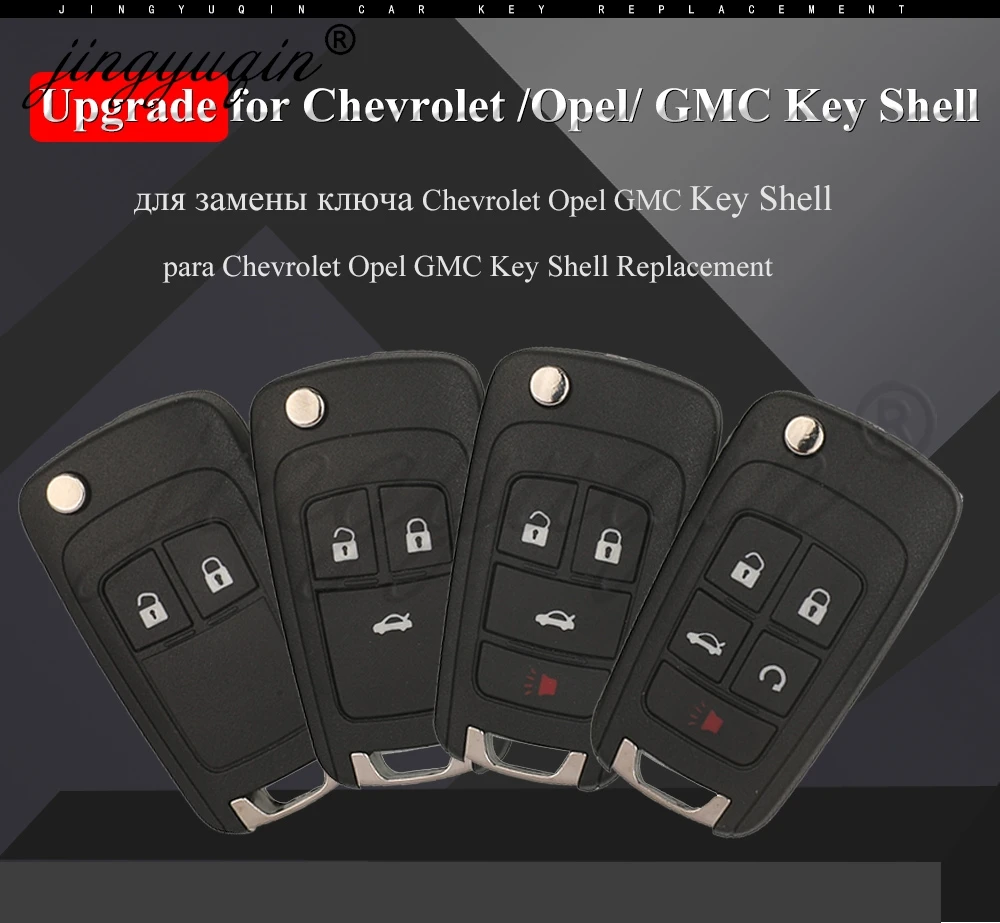 5/10X Upgrade Klappbarer Fernbedienungs-Autoschlüsselgehäuse für GMC Terrain Chevrolet Cruze Lova Camaro Impala Opel Vauxhall Insignia Astra Buick – Detail 4