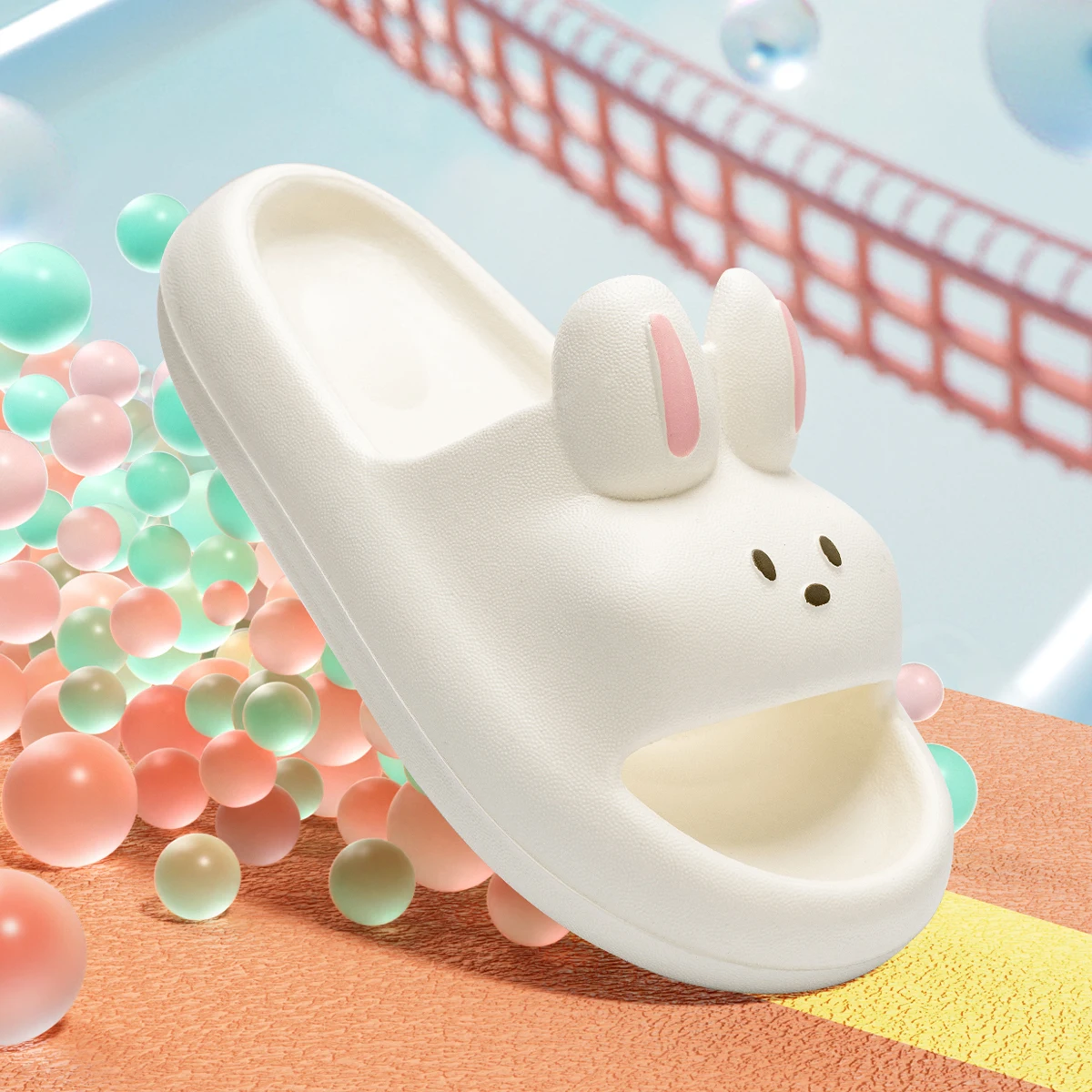 Cartoon Rabbit Children Slippers Heightened Thick Bottom Indoor Outdoor Slippers Comfortable Soft Children Home Slippers