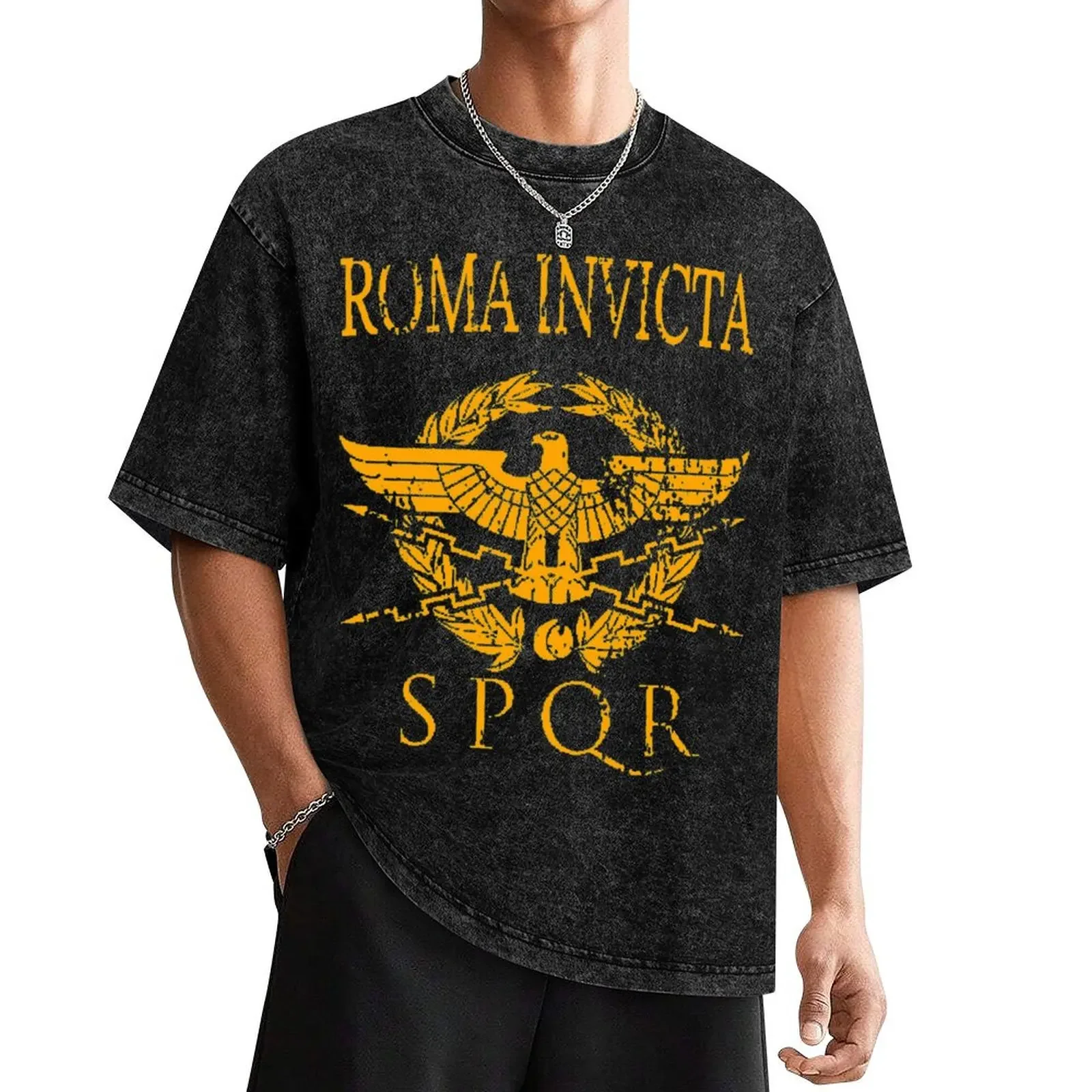 Unconquered Rome T-Shirt cute clothes heavyweights Blouse Men's cotton t-shirt