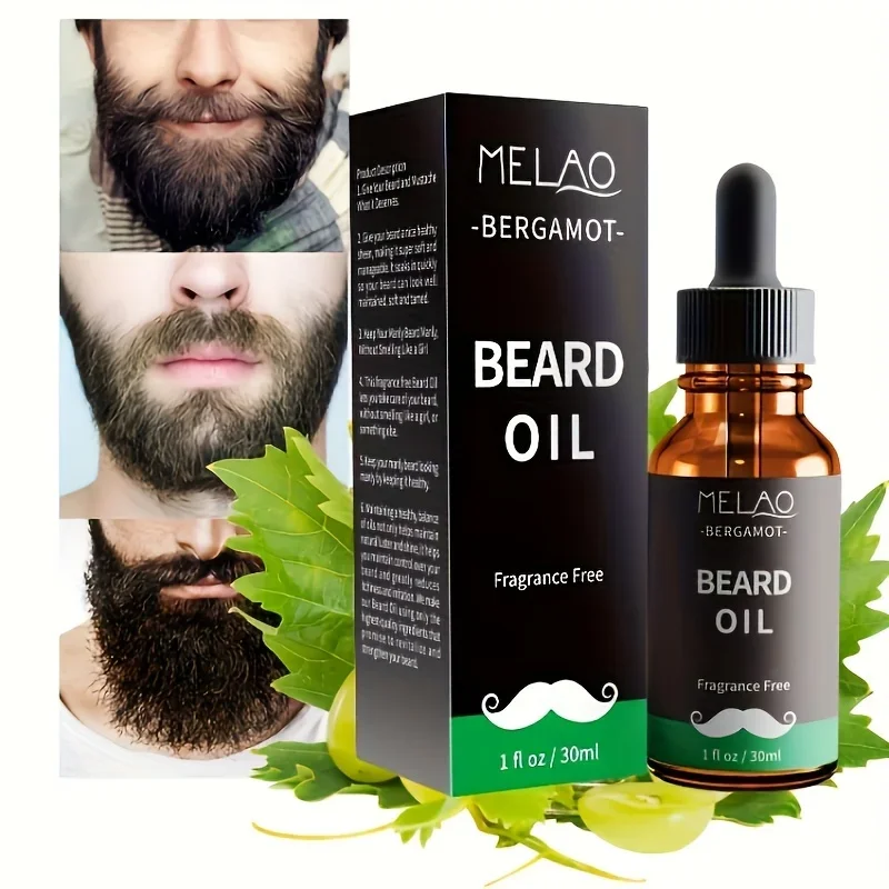 MELAO olejek do brody 100% naturalny do brody odżywka z organicznymi olejek do brody arganowo-Jojoba z waniliowym zapachem-zmiękcza i nawilża
