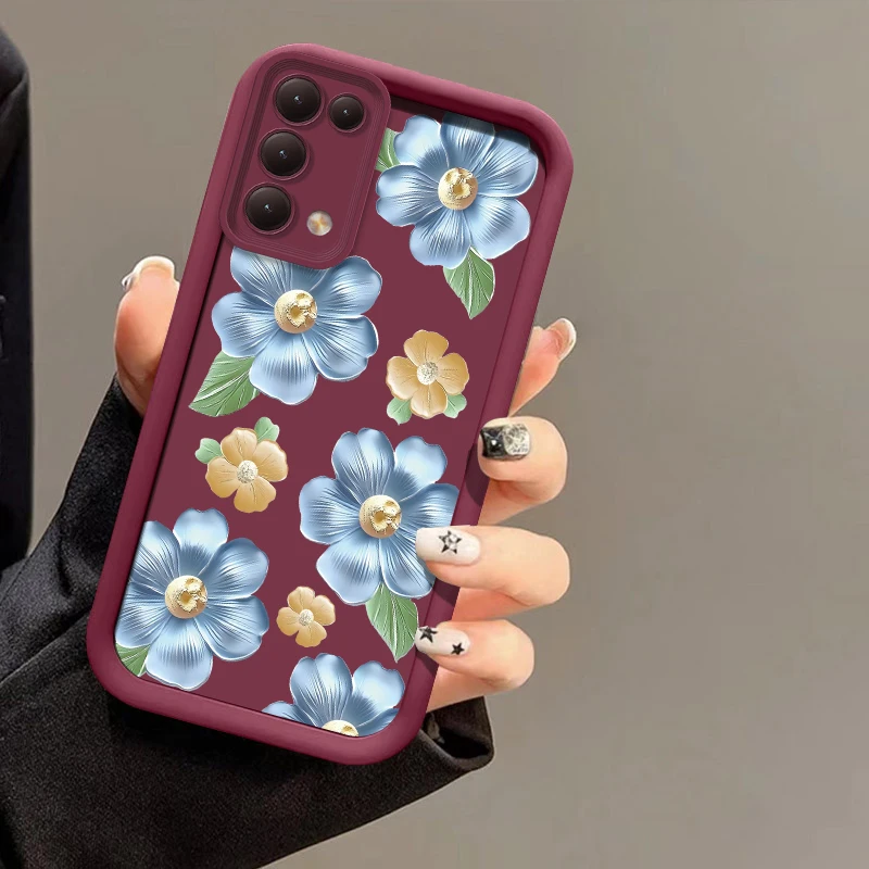 Redmi A5 موضة زهرة اللوحة جراب هاتف ل Xiaomi Redmi A3 برو A2 زائد A1 + A5 4G A 5 عدسة الكاميرا حماية غطاء ناعم