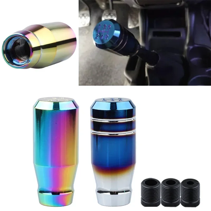 

Blue 5 Speed Gear Shift Lever Manual Transmission Aluminum Gear Shift Knob shift lever Handle Head Car Accessories