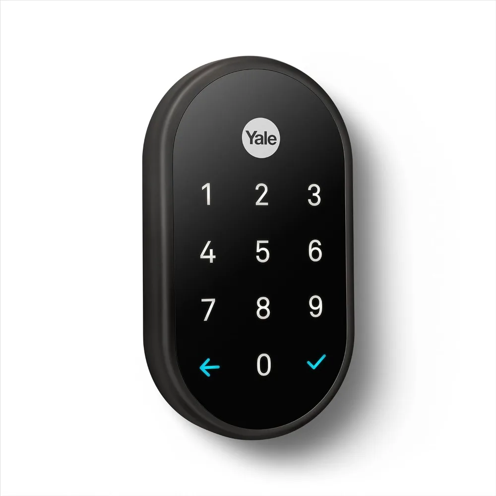 Lock - Tamper Proof Smart Lock for Keyless Entry - Keypad Deadbolt Lock for Front Door - Black Suede