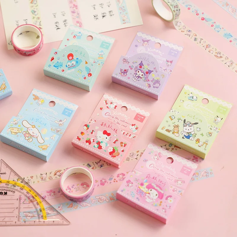 30pcs-lot-sanrio-melody-kuromi-kitty-tape-decoration-sticker-scrapbooking-diary-adhesive-masking-tape-stationery-school-supplies