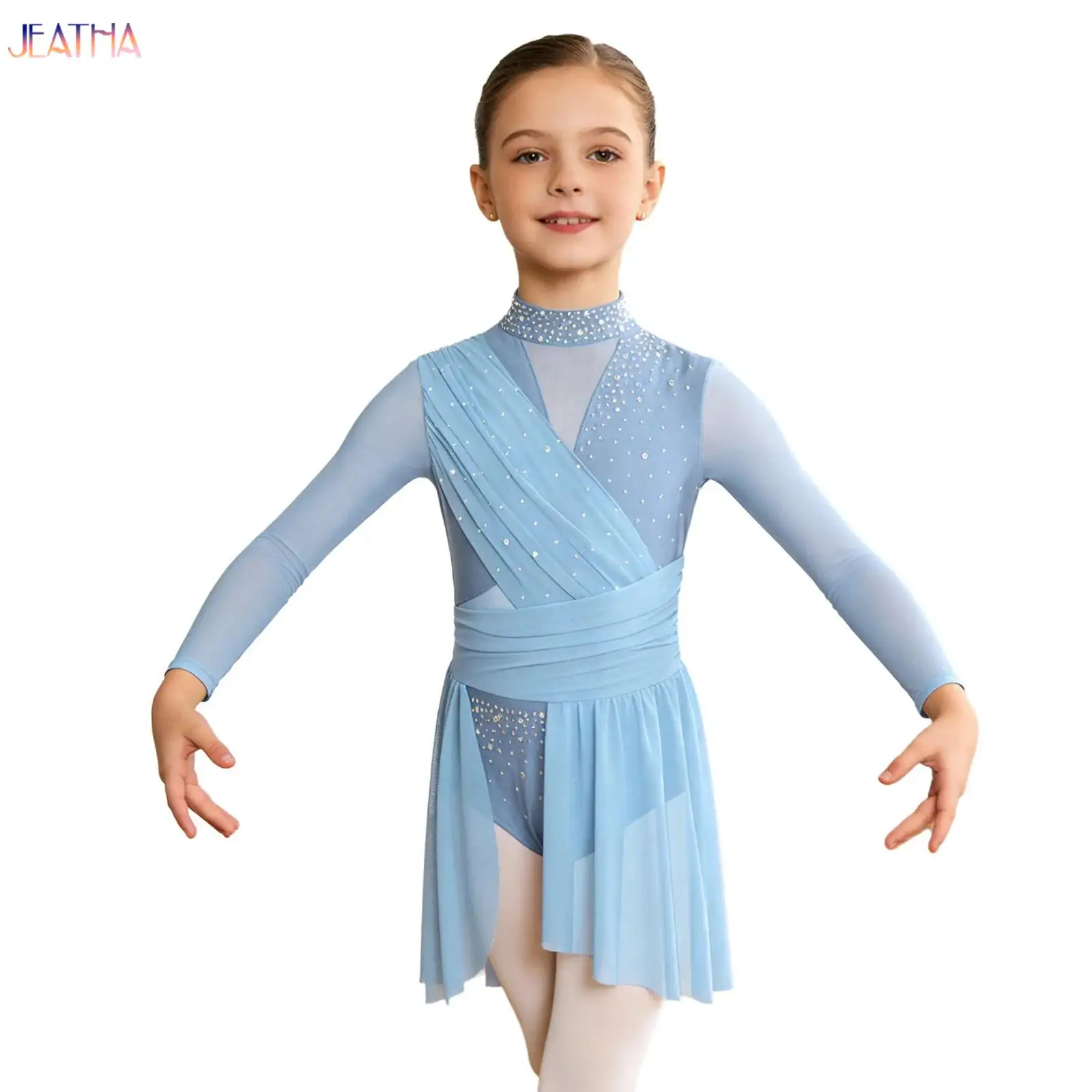 vestido-de-danca-lirica-para-meninas-com-mangas-compridas-fenda-lateral-tecido-transparente-detalhes-franzidos-aplicacoes-de-strass-brilhantes-ideal-para-ballet-e-patinagem-artistica