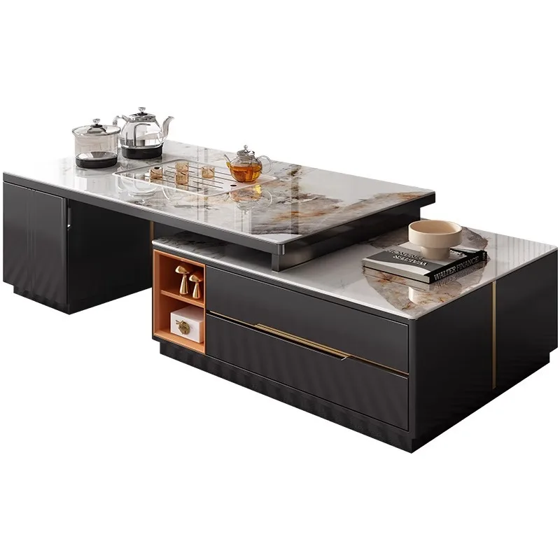 

Coffee table and tea table integrated light luxury modern home living room table TV cabinet combination