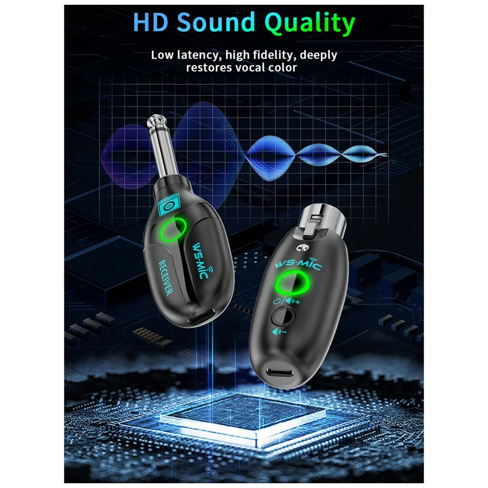 

Беспроводная система для гитары 2,4G, 4-канальный аудиопередатчик, приемник, беспроводная система для электрогитары, скрипки, орган [cilae-17R]