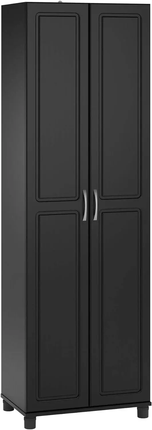 SystemBuild Shinall-Armoire de rangement utilitaire, 24 pouces, noir