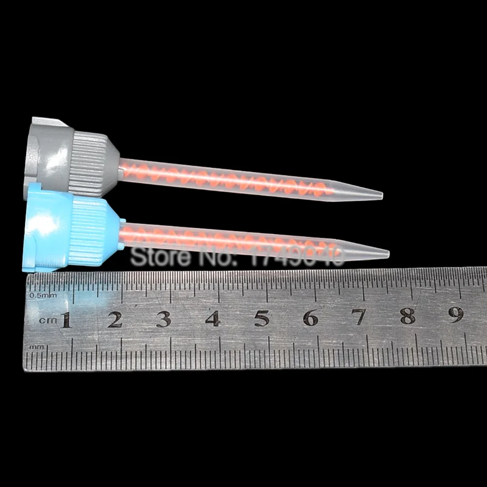 50 pz 10:1 ugello di miscelazione statica applicatore adesivo epossidico miscelatore statico ugello di miscelazione rotondo Set per 50ml 10:1 AB colla adesivi