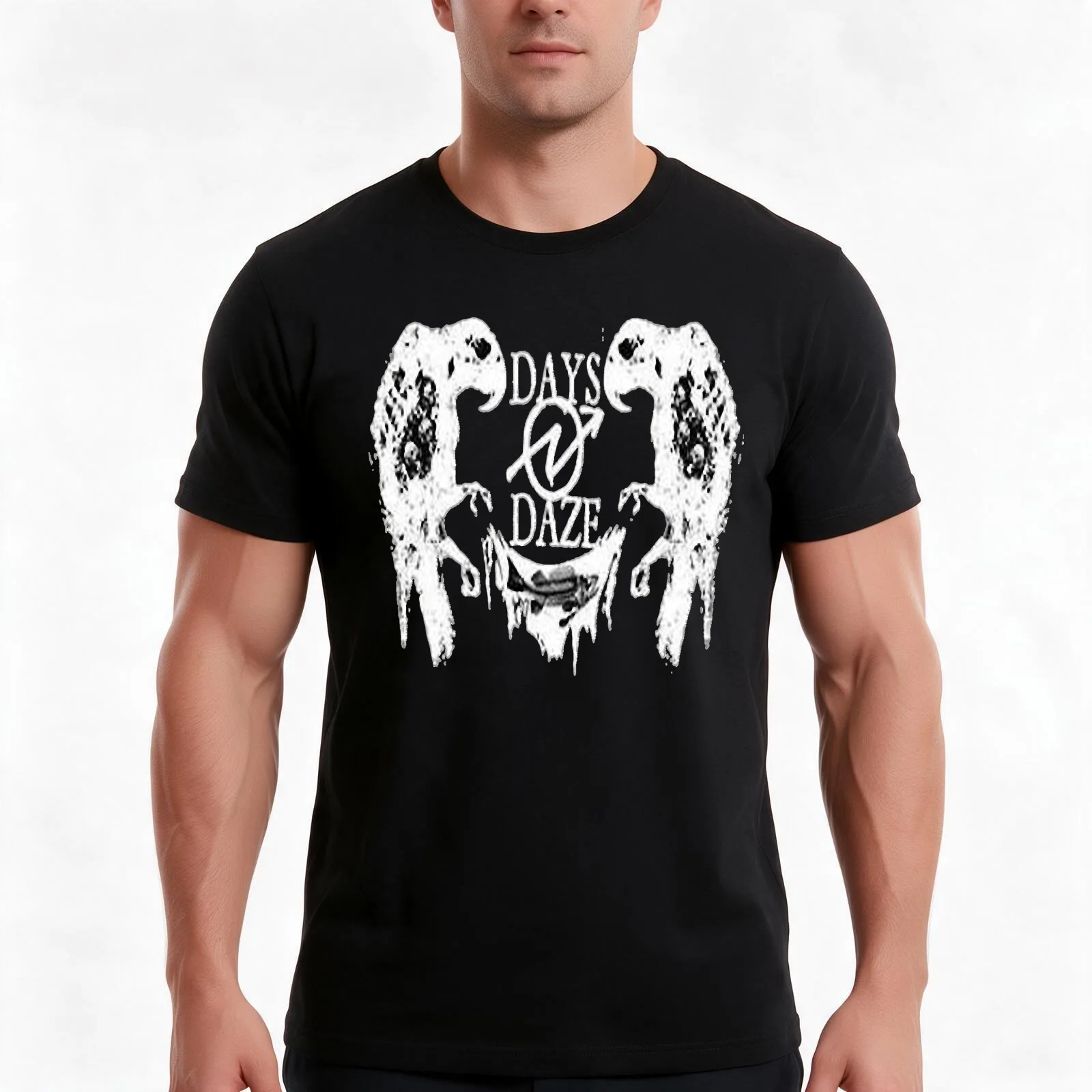 Days N Daze - Folk Punk T-Shirt, Summer Casual Cotton Tee, Oversized Streetwear Tops, Vintage Graphic Print, Unisex Men Women