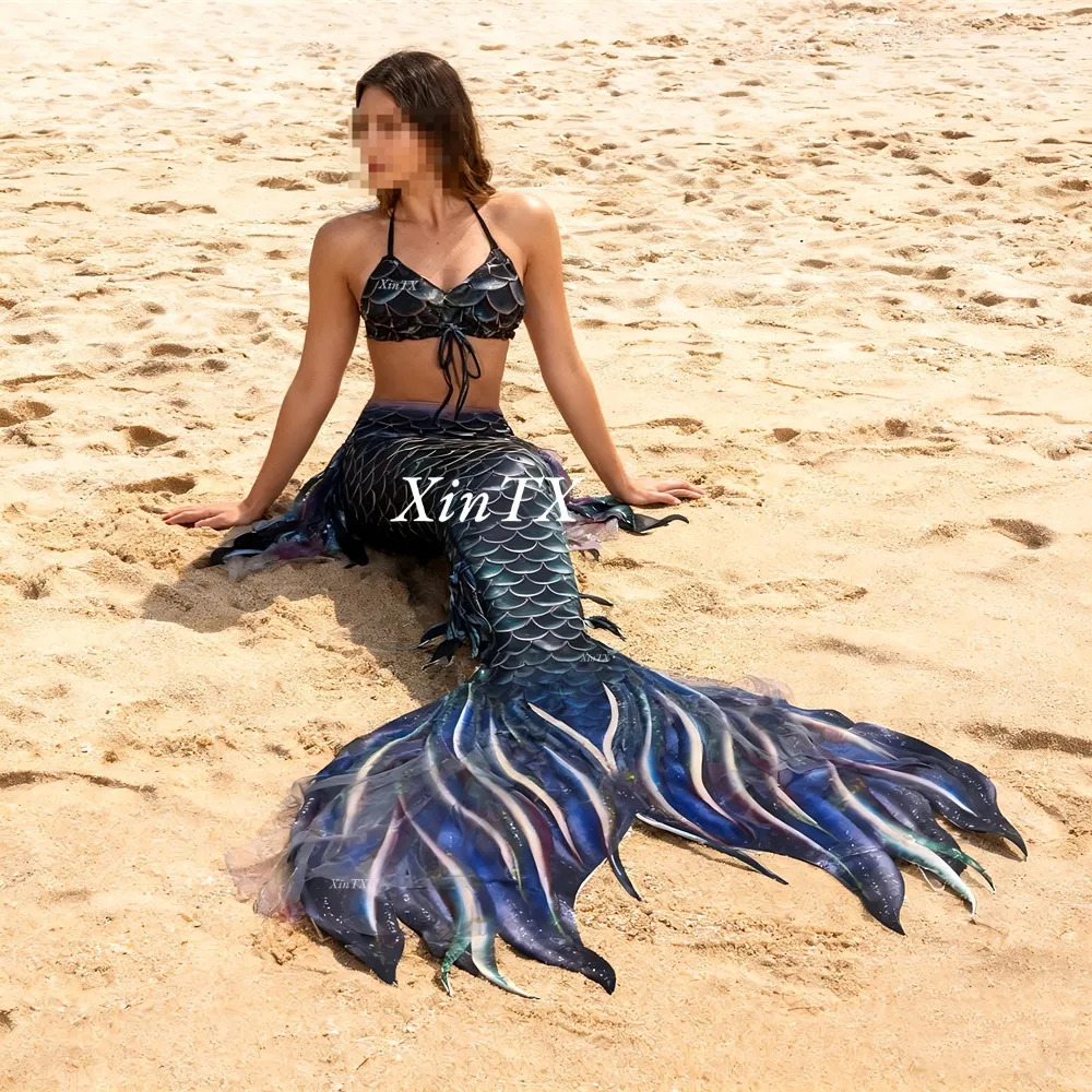 

Big mermaid tail mermaid cosplay skin Custom woman in bikini high-quality fabric aquarium performance
