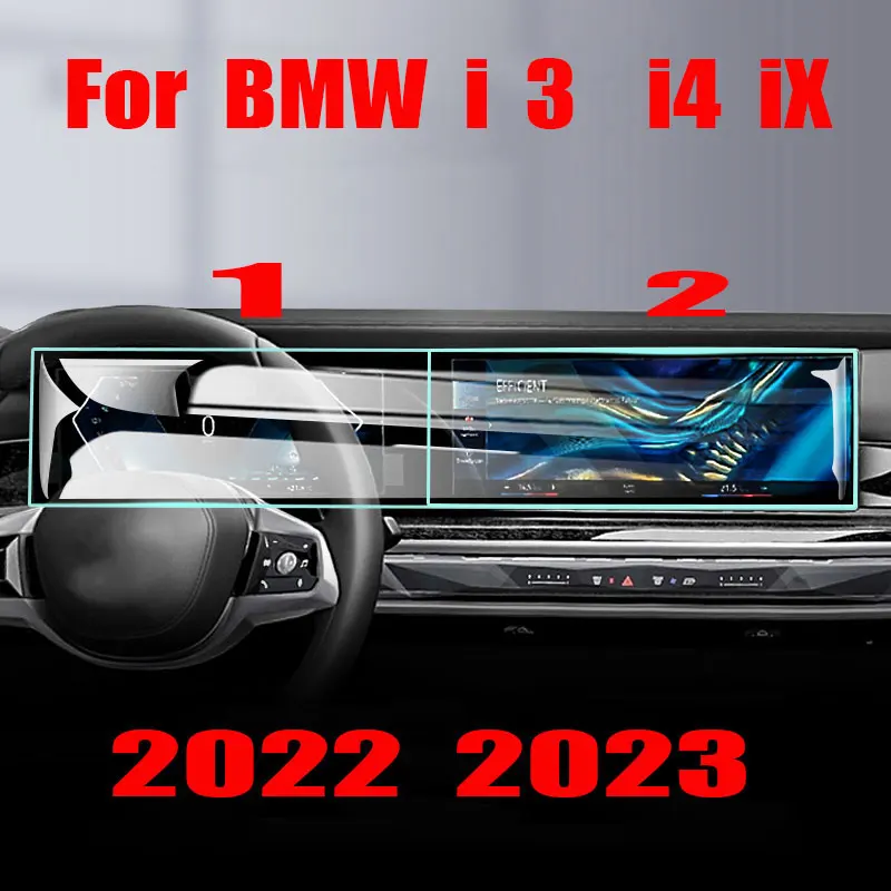 

Защитная пленка из закаленного стекла для BMW i3 i4 ix 2022 2023, автомобильный GPS-Навигационный центр, экран, автомобильные аксессуары для интерьера