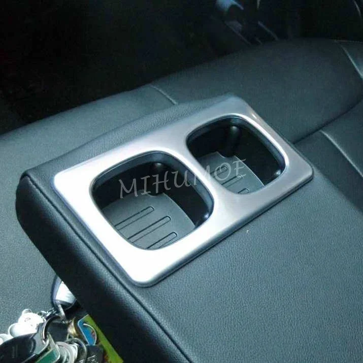 For Nissan Qashqai J11 2014-2020 Interior Matte Chrome Rear Seat Water Cup Holder Cover