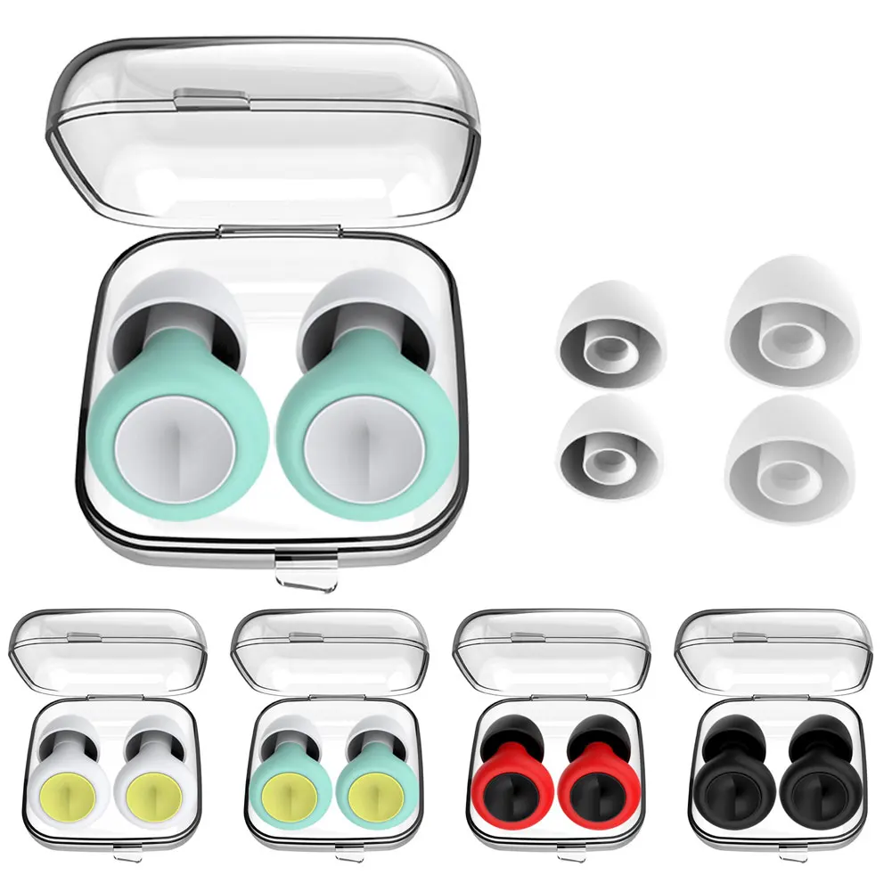 ฉนวนกันเสียงและป้องกันเสียงรบกวนที่อุดหูซิลิโคนลดเสียงรบกวนแบบนุ่มผลิตภัณฑ์การนอนหลับที่อุดหูนอนหลับล้างทําความสะอาดได้