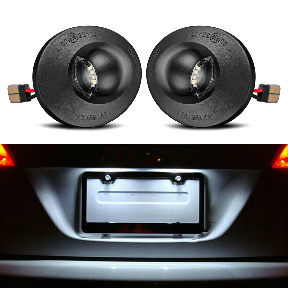 2x Auto LED License Plate Light Assembly Replacement For Ford F-150 F250 F350 Pickup Excursion Explorer Ranger Expedition