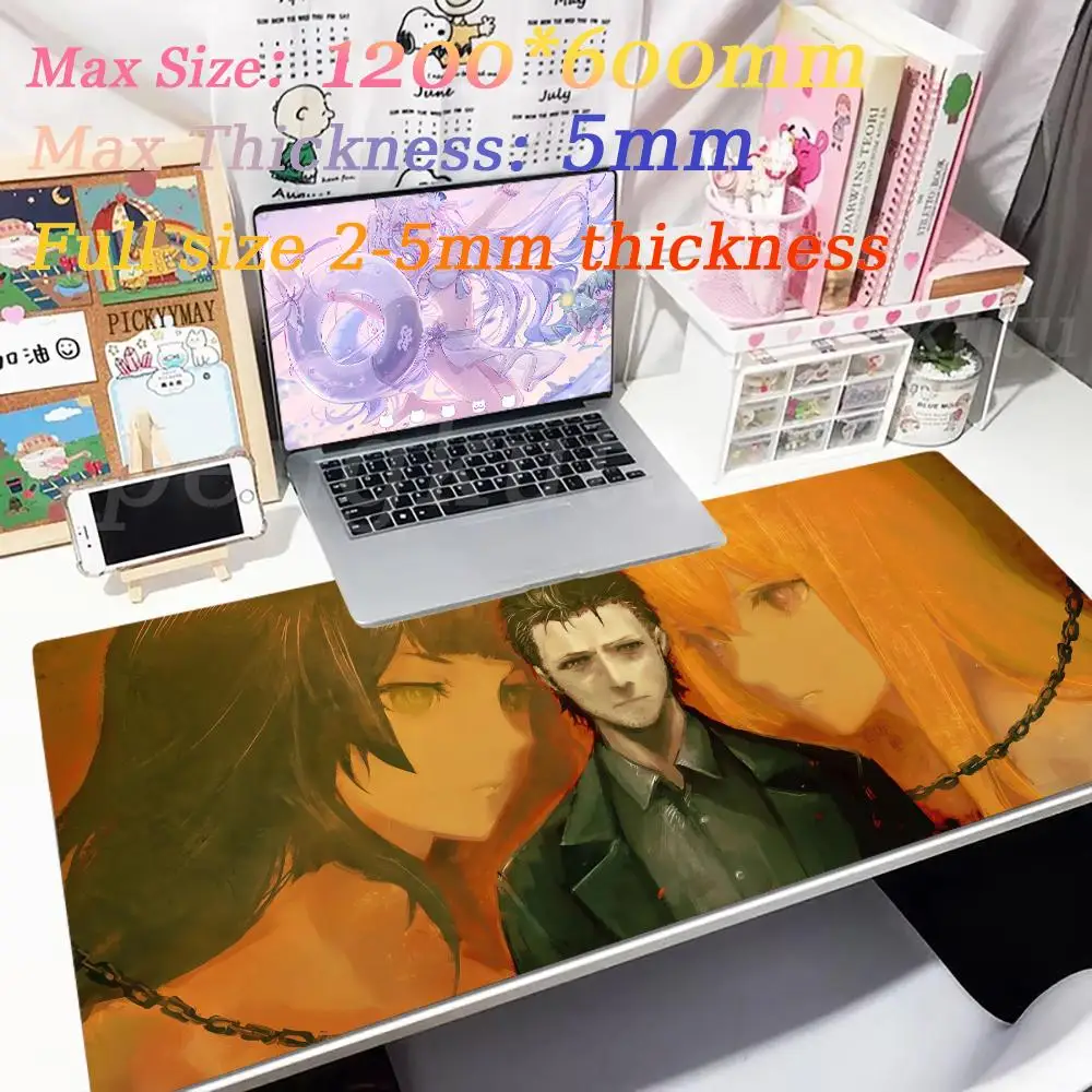 Mouse Offices accessorie Anime figures Anime Pad Non-Slip DIY Steins_GateS games computer Rubber Cartoon Large Game Edge locking