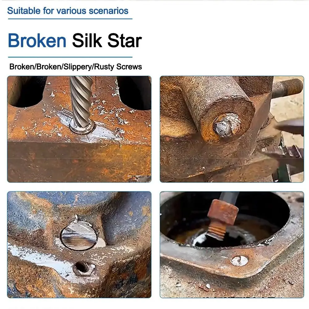 

12Pcs/Set Hexagonal Shank Taps Drill Bit Set with Storage Box Anti-slip HSS Screw Tap Drill Bit Tap Extractor