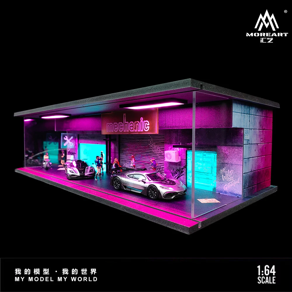 المزيد من الفن 1:64 ديوراما لوقوف السيارات، إصدار خفيف ديوراما للعرض والمجموعة والهدايا