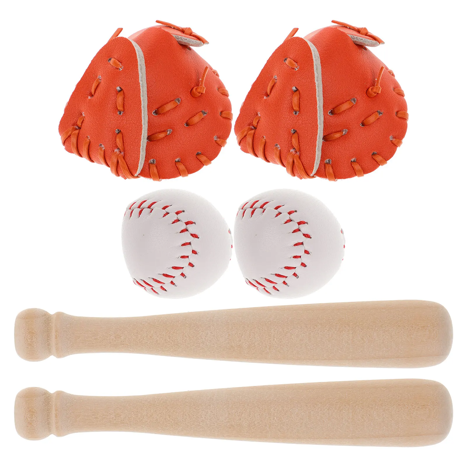 2 Sets Softball-Spielzeug, Miniatur-Spielsets, Kits für Jungen und Mädchen, Mini-Sportbälle, Basteln, Dekor-Zubehör