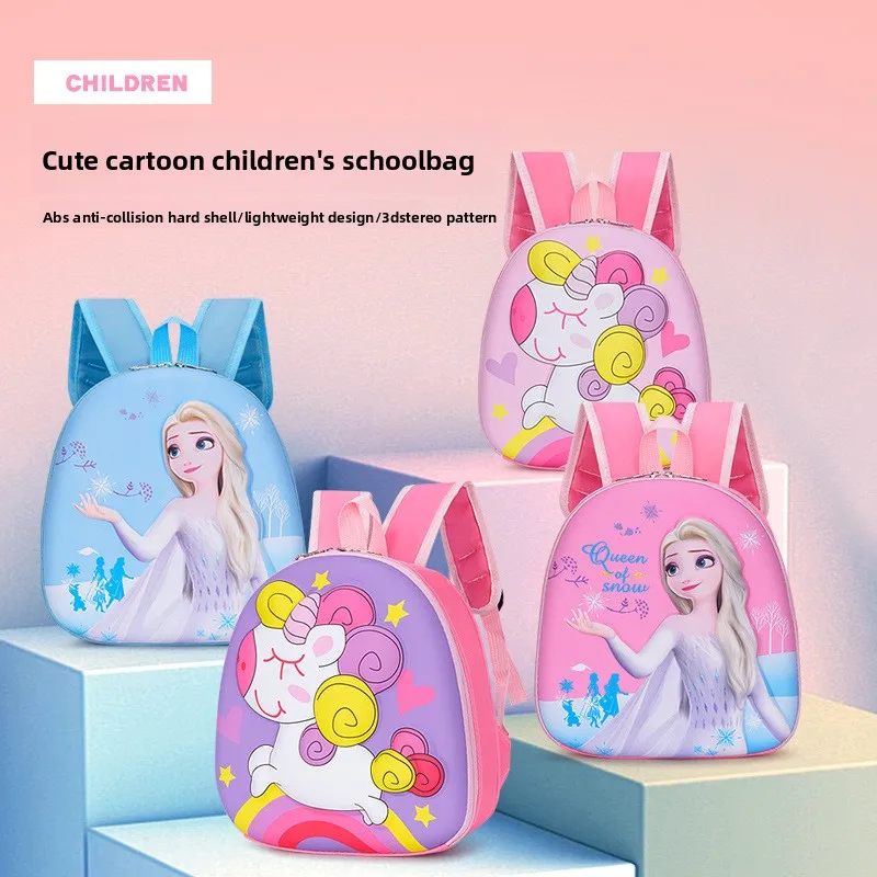 

New Princess Elsa 3D Cartoon Children's Cute Kindergarten School Bag Fashionable Gift for Primary and Secondary Schools