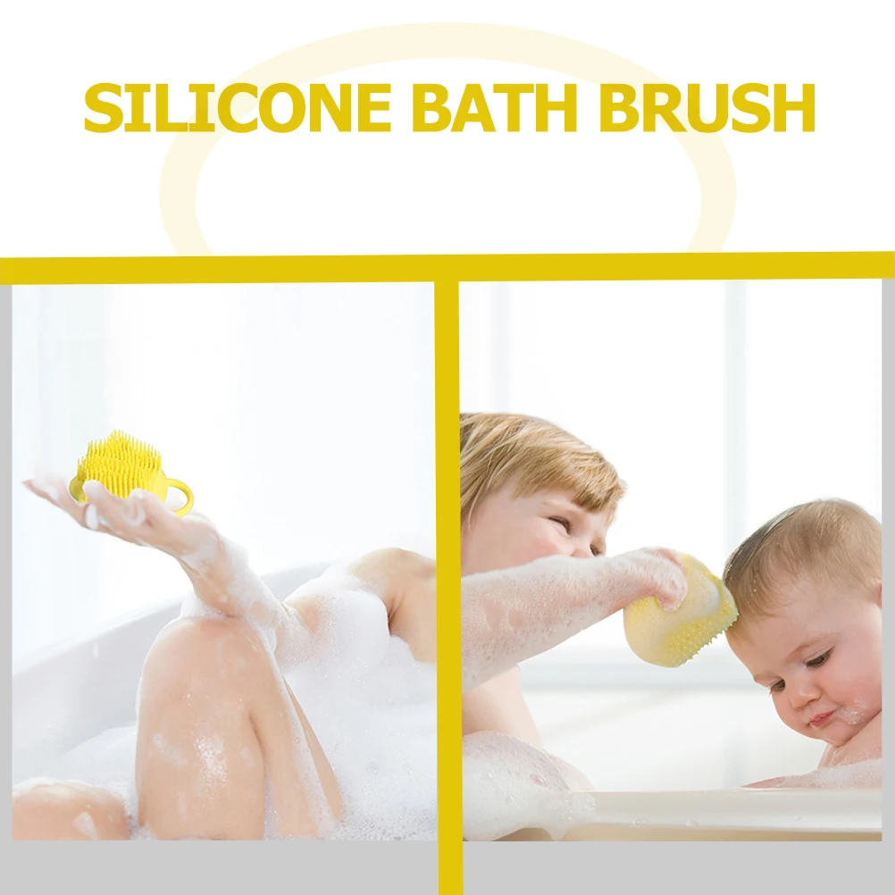

Safe Abs Silicone Bath Brush Cute Design Baby Shower Scrubber Exfoliating Bath Tool