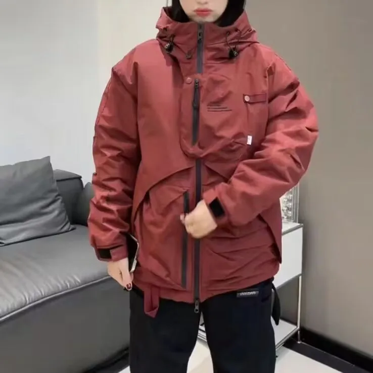 

Men's Thiened Jaet Outerwear Autumn Winter New Faion Retro Sle Multi-ket Versatile Retro Thiened ket Jaet