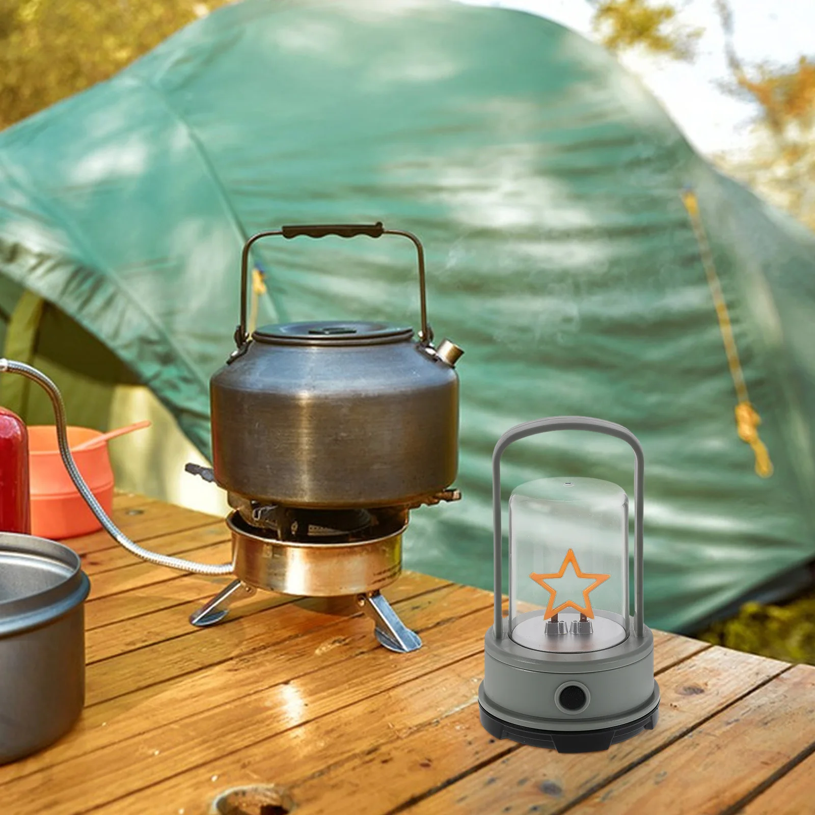 فانوس تخييم محمول على الطراز القديم، مصباح LED عالي السطوع للمشي لمسافات طويلة في الهواء الطلق، حالات الطوارئ، الاستخدام طوال الليل