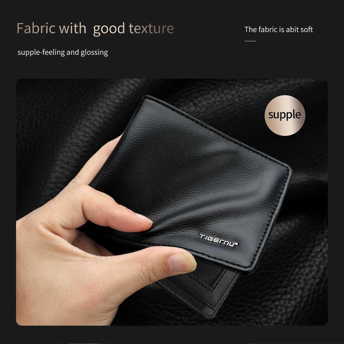 Tigernu Men's Wallet PU Leather Purse Fashion Men Short Business Credit Card Holder Male Small Money Bags With Gift Box