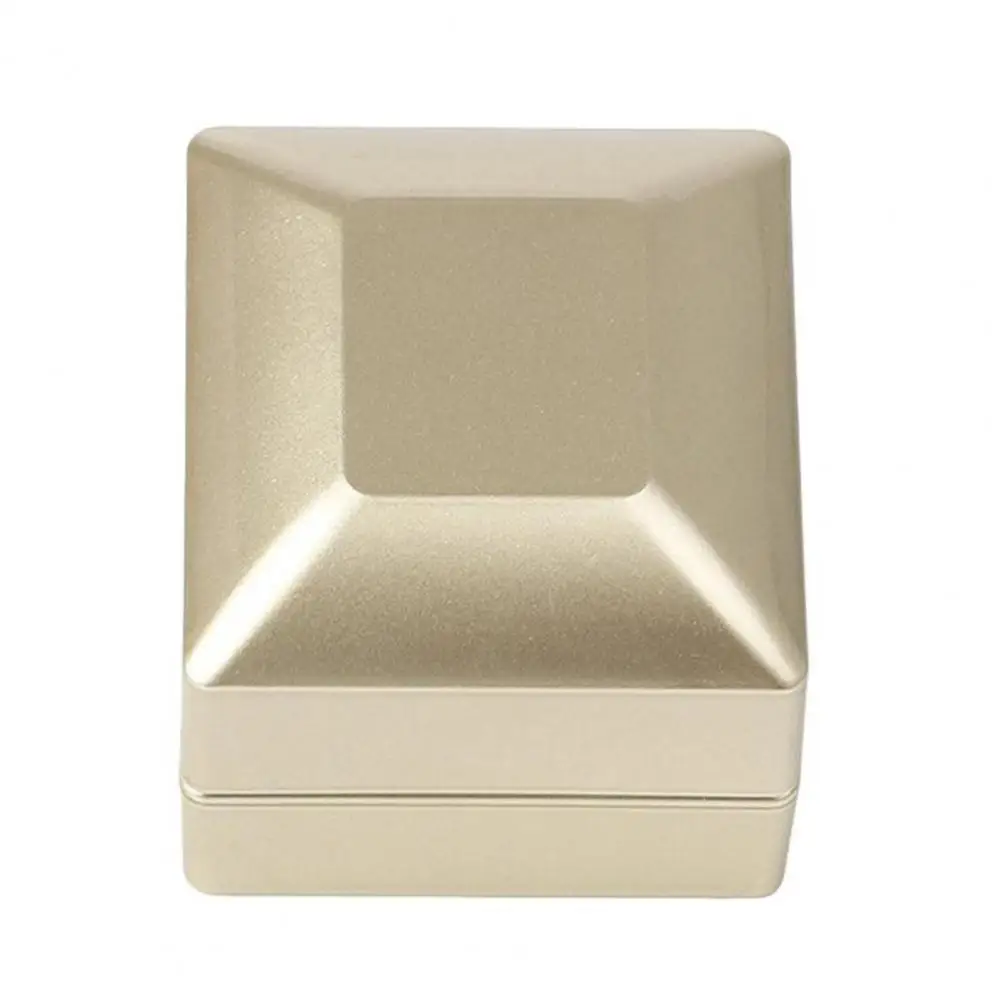 Jewelry Storage Holder Led Light Engagement Ring Box with Magnet Design for Wedding Party Supplies Compact Portable Jewelry