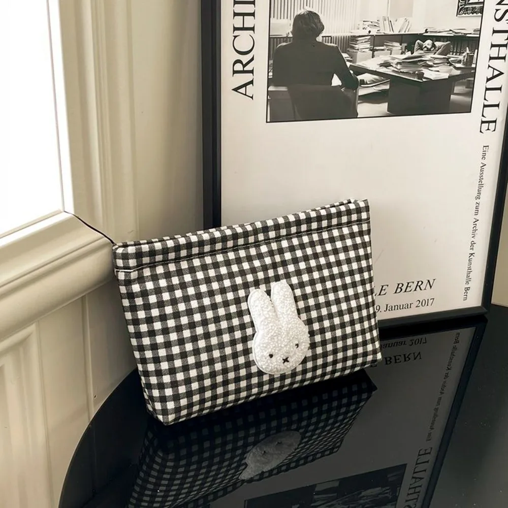 Cute Miffy High Appearance Cute Handle Makeup Bag Large Capacity Stationery Storage Bag Kawaii Gift Toy