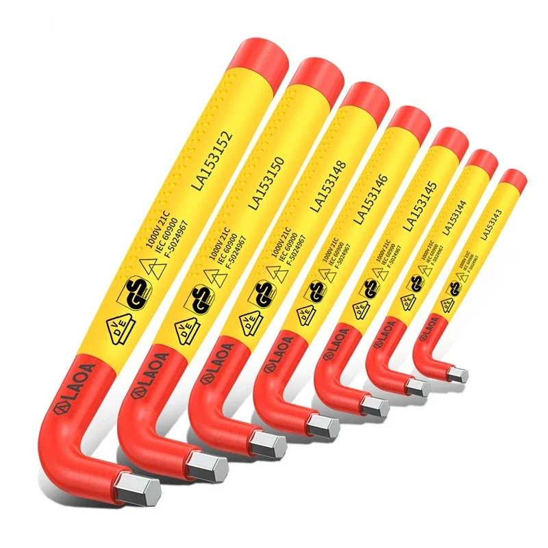 Insulated T-type hex wrench VDE certified 1000V high voltage resistance hex wrench set