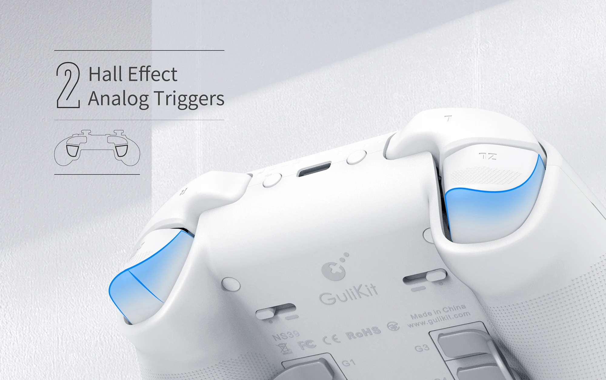 Gulikit kk3 max controller ns39 kingkong 3 gamepad mit hall effekt joysticks & auslöser für windows nintendo switch android ios – Detail 4