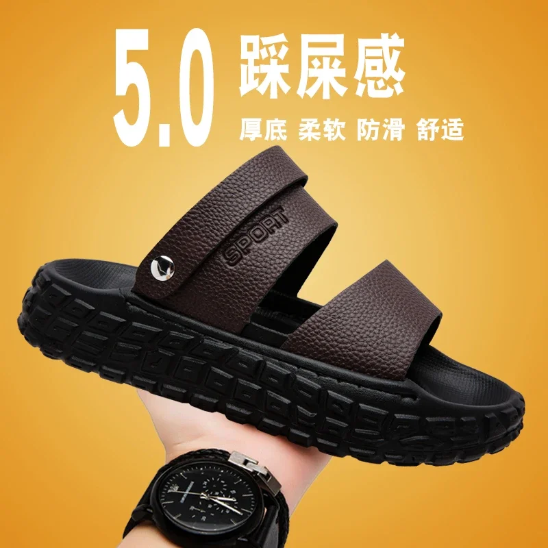 Outdoor Picnic Dedicated Men Summer Slide Slippers Light Anti Slip Bottom Portable Design for Field Leisure and Casual Daily