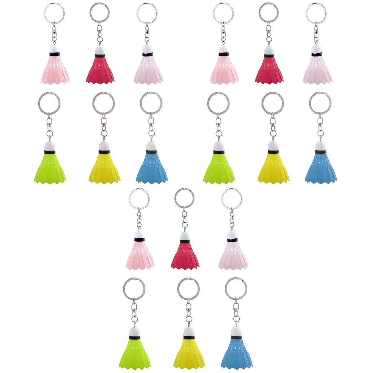 

3 PCS Key Chain Bag Charm Pendant Ornament Badminton Shuttlecocks Sports Backpack Decor Keychain