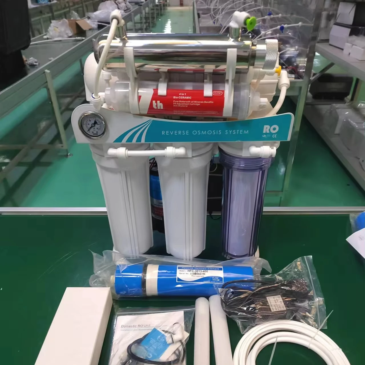 400 GPD 8-Stage With UV and Iron Bracket Reverse Osmosis Water Purifiers
