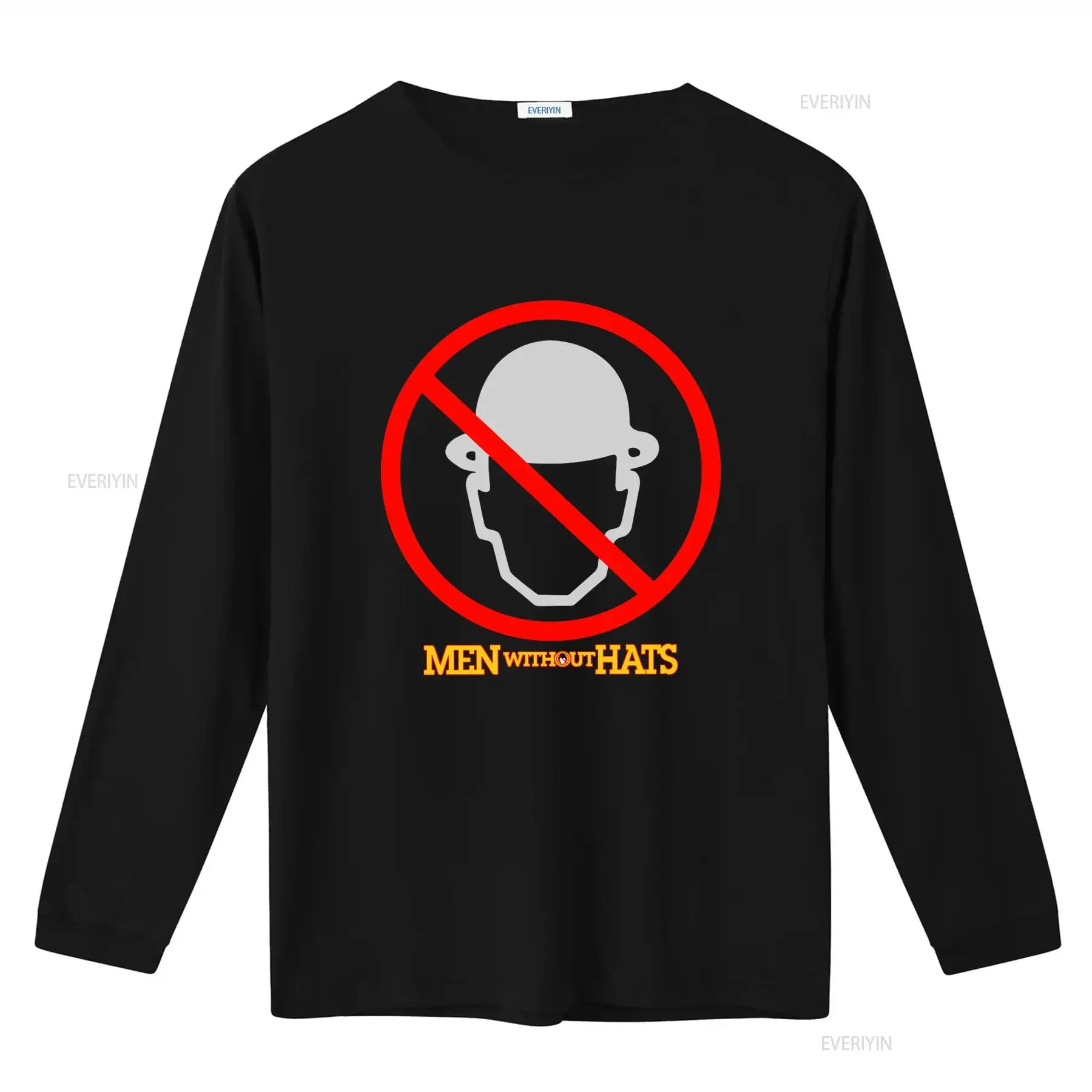 Men's Men Without Hats T Shirt No Helmet Symbol Design We Can Dance Style Black Large Size vintage Washed Stretched Unisex