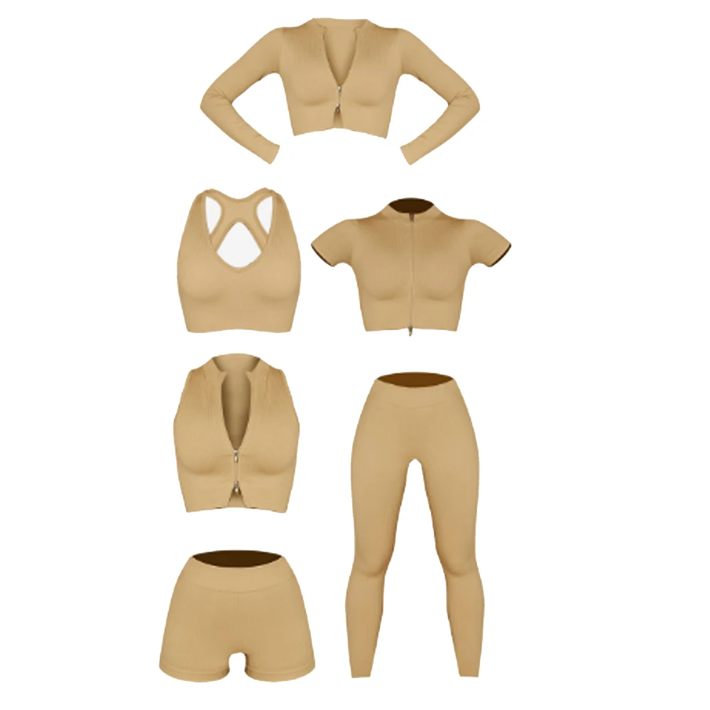 

6, бесшовные комплекты для йоги, женские узкие брюки с высокой талией, спортивные бюстгальтеры, комплекты одежды для фитнеса, велосипедные костюмы, повседневные спортивные комплекты