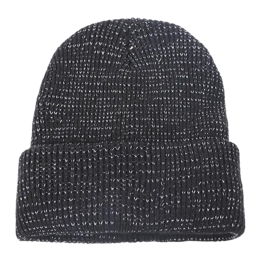 

Elastic Wool Hat Reflective Women's Knitted Hats High Elasticity Hop Street Style Caps For Winter Warmth Online Celebrity