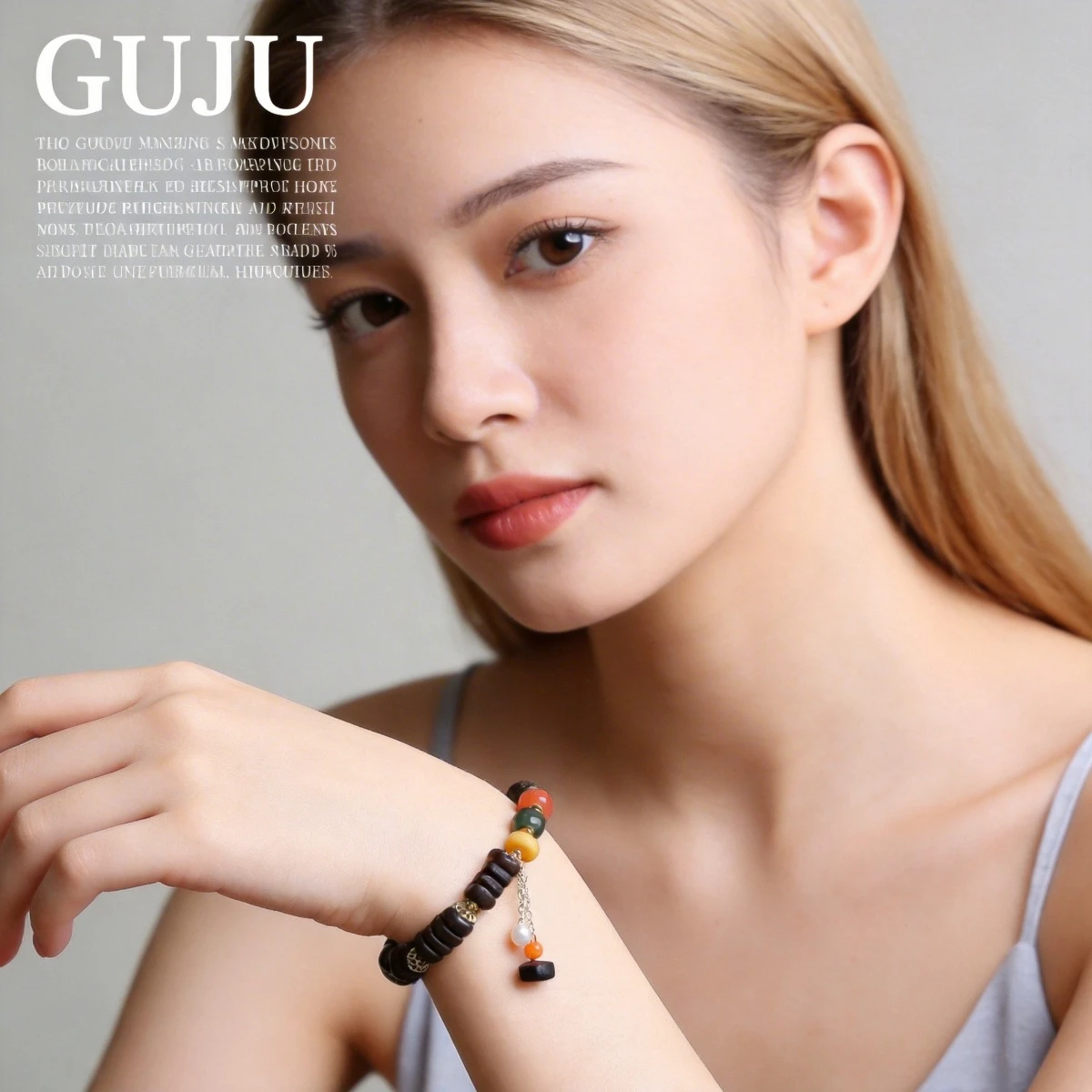 

New Chinese Style Dalaigan Artistic Bracelet Mixed Beaded Bracelet with Amber Jasper and Red Agate Gifts