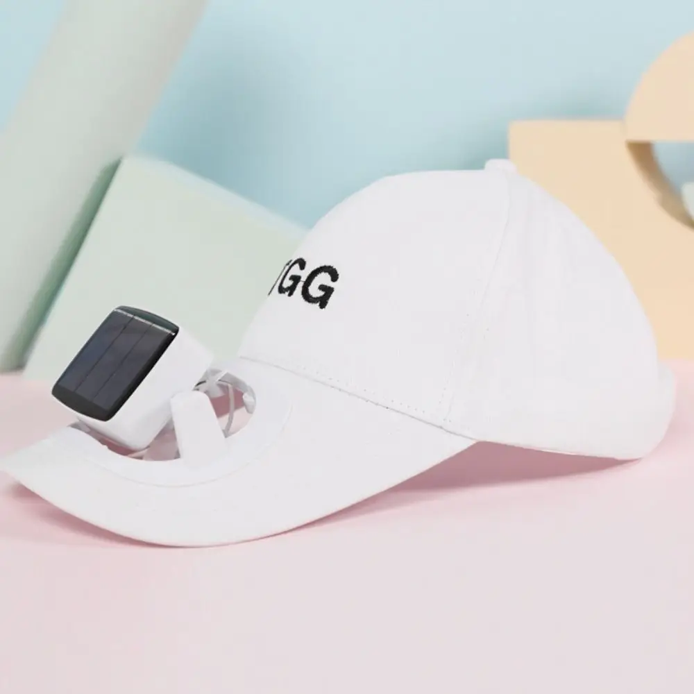 Korea Style Solar Fan Hat USB Charging Strong Wind Sunhat with Cooling Fan Multifunctional Solar Powered Wide Brim Baseball Cap view 2