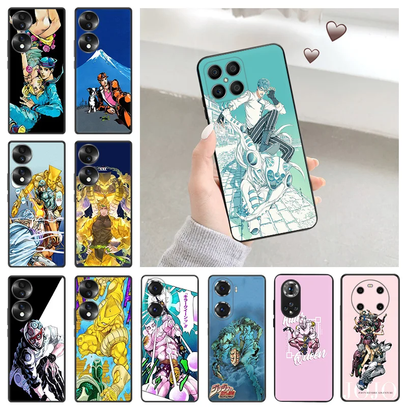 Soft Silicone Phone Case for Honor X7b X9b X6a X7 X8 b 70 90 Magic5 JoJo's Bizarre Encyclopedia Huawei P20 P30 P40 P-Smart Cover