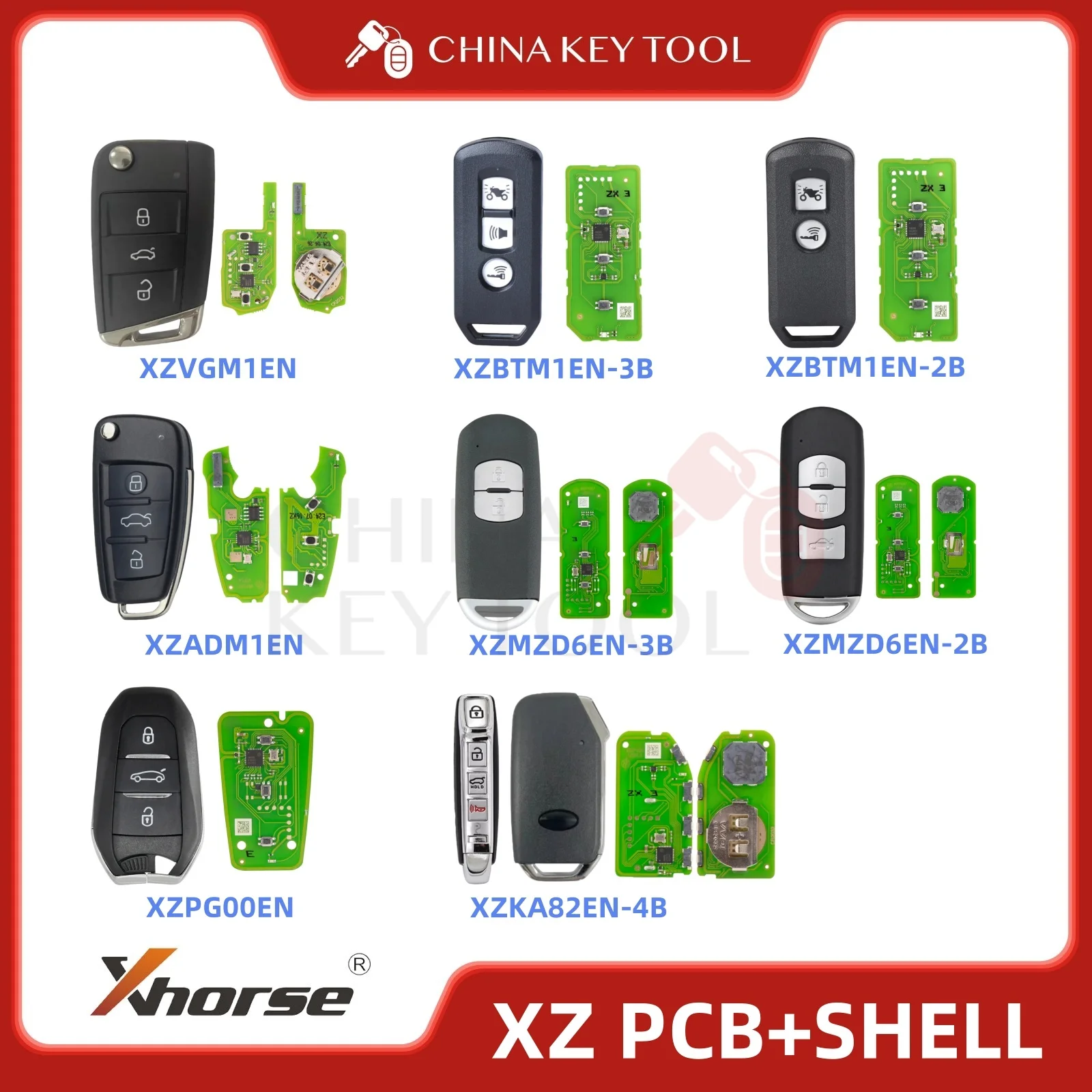 Xhorse Spezielle Platine Für Smart Key Mit Shell XZVGM1EN XZBTM1EN XZADM1EN XZMZD6EN XZPG00EN XZKA82EN Mit Logo