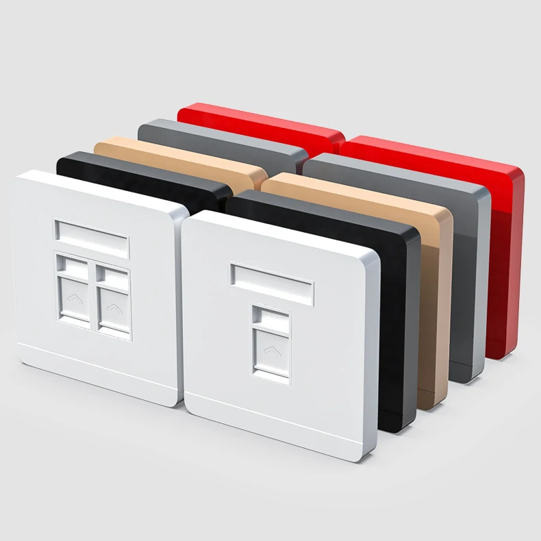 ZoeRax 1/2 Port Keystone Wandplatte Typ 86, Einzelne Wandplatte für RJ45 Keystone-Buchse und Modulare Einsätze – Detail 9