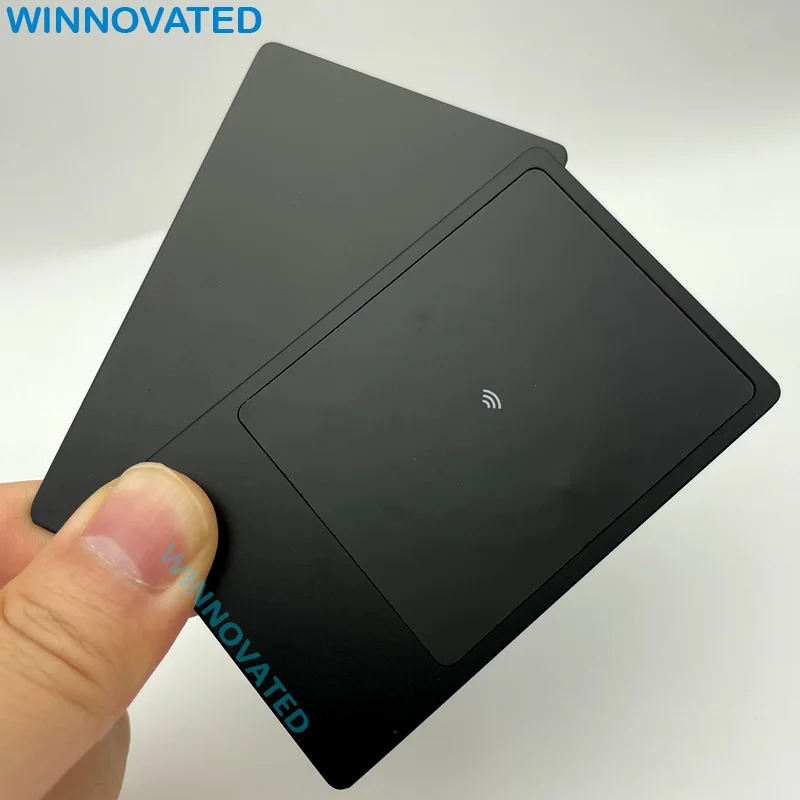 Customized product Custom Mirror Reflective Vip Member Laser Engraving Business NFC RFID Metal Card