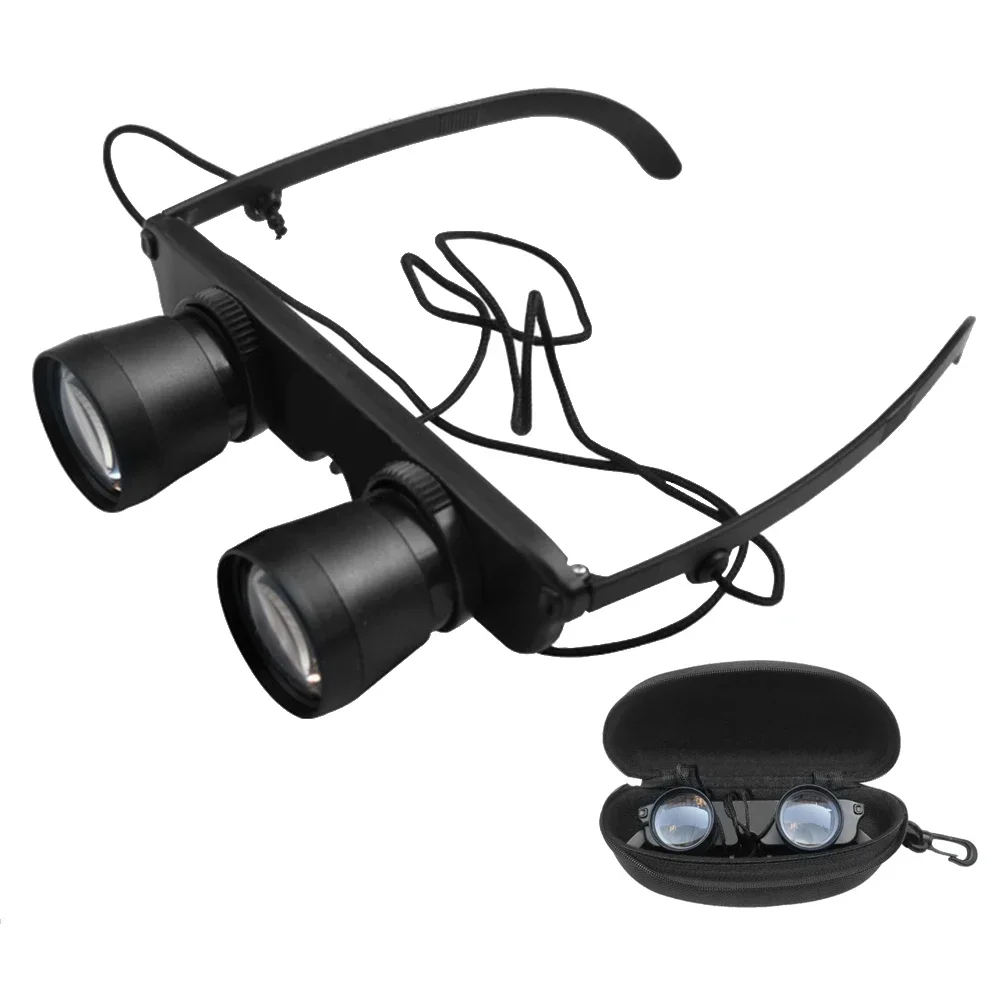 Fishing Telescope Adjustable Zoom Glasses Fishing Binoculars Optical Resin Lens Outdoor Portable Magnifier for Concerts Viewing