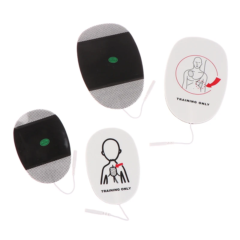 AED Training Device Patches para adultos e crianças, treinamento de primeiros socorros, almofadas de substituição, treinador universal, 1 par