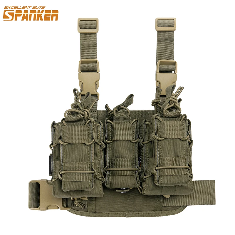 

Tactical Molle Magazine Pouch with Leg Hanging Set for M4 M14 M16 AR15 G36 7.62/5.56mm Mag Holster Case Rifle Magazine Pouch Set