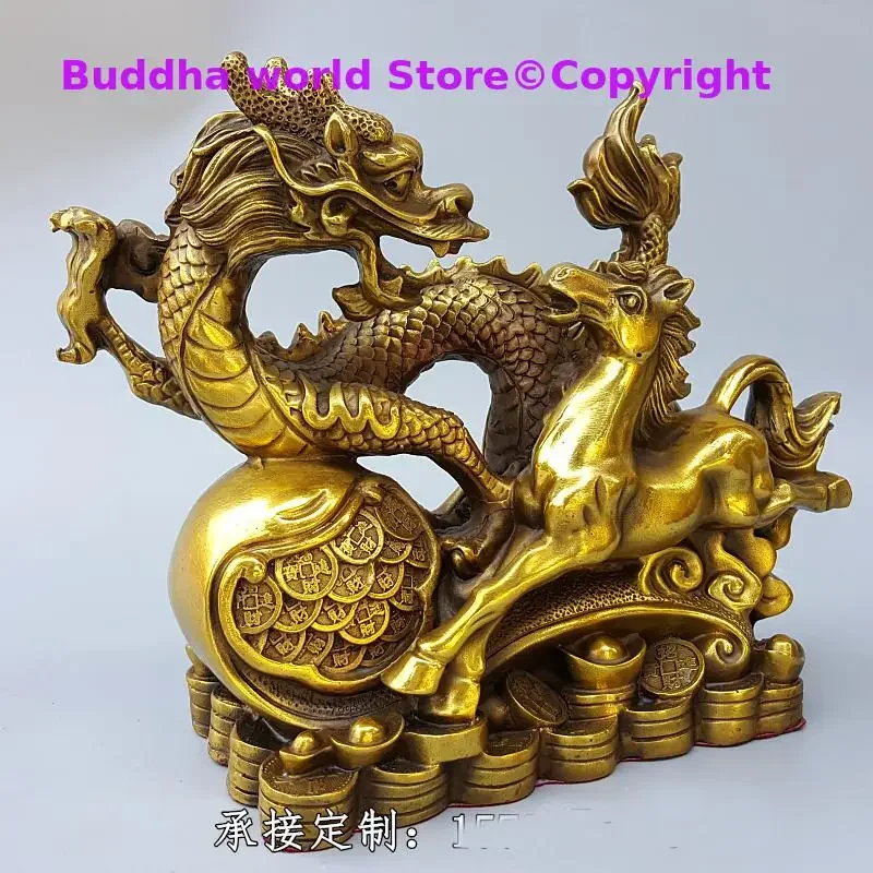 2025 Southeast Asia HOME Exorcise evil spirits Company SHOP Success GOOD LUCK Dragon horse Recruit money FENG SHUI Copper statue