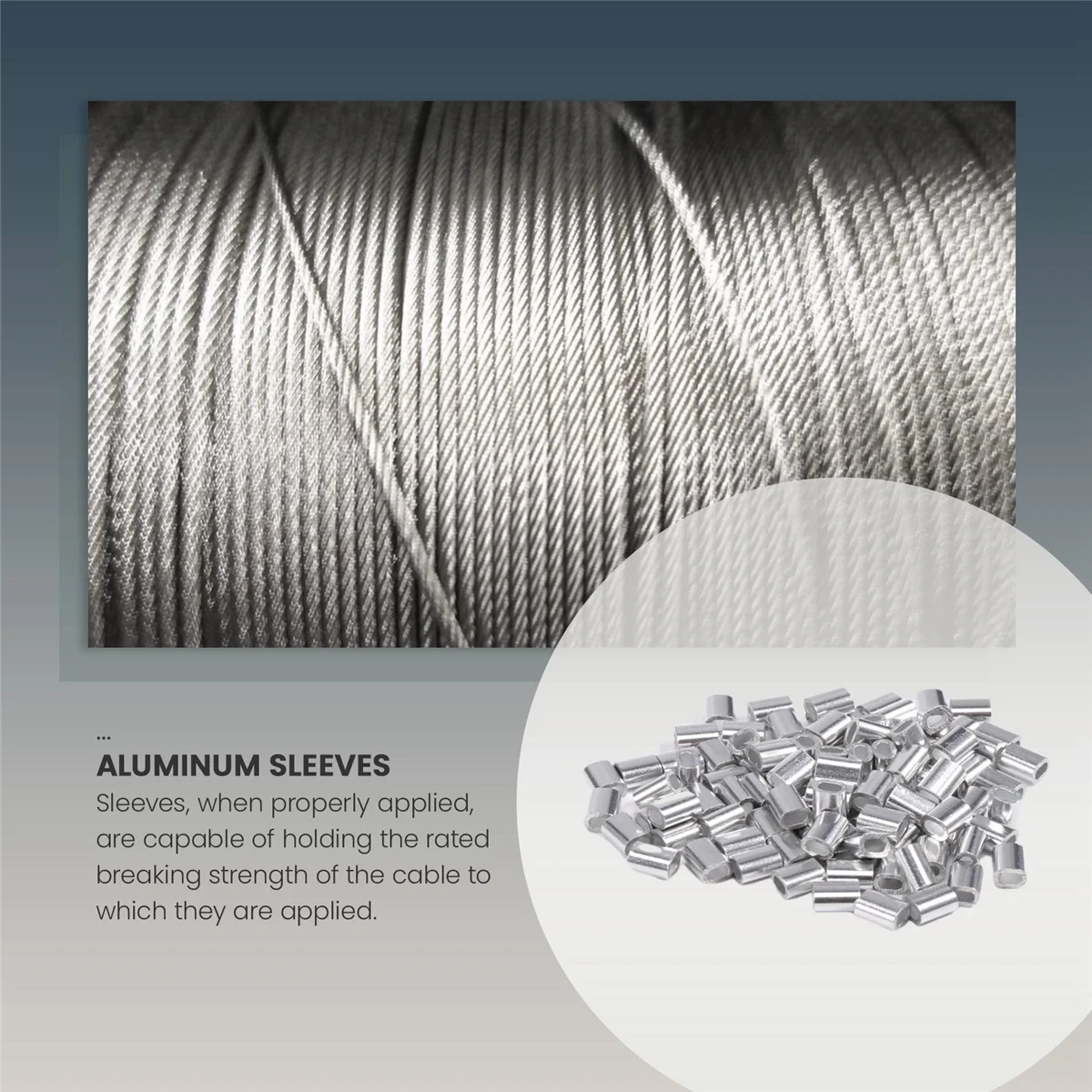 Beauty 100 Pcs 1mm Steel Wire Rope Aluminum Ferrules Sleeves Silver Tone